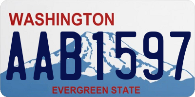 WA license plate AAB1597