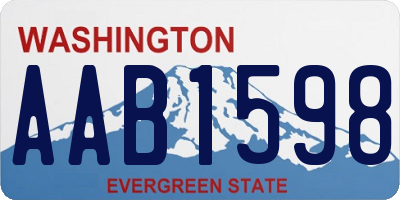 WA license plate AAB1598