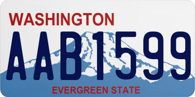 WA license plate AAB1599