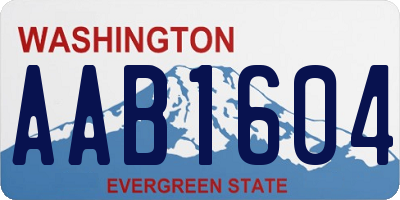 WA license plate AAB1604