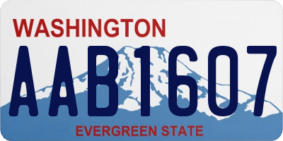 WA license plate AAB1607