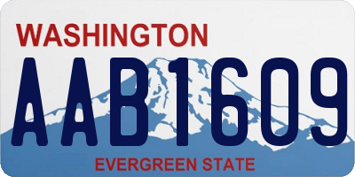 WA license plate AAB1609