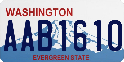 WA license plate AAB1610