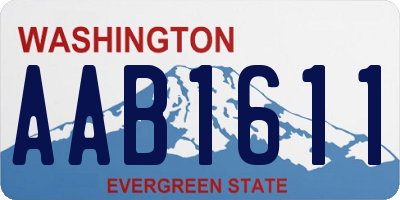 WA license plate AAB1611