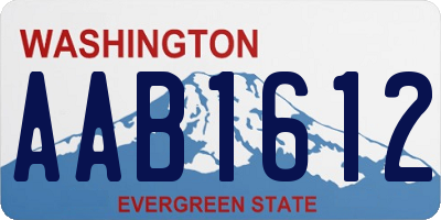 WA license plate AAB1612