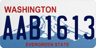 WA license plate AAB1613