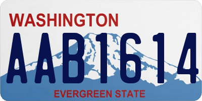 WA license plate AAB1614