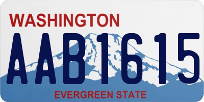 WA license plate AAB1615