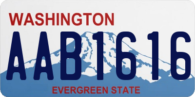 WA license plate AAB1616