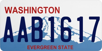 WA license plate AAB1617