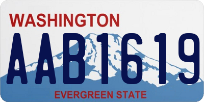 WA license plate AAB1619