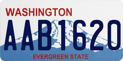 WA license plate AAB1620