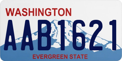 WA license plate AAB1621