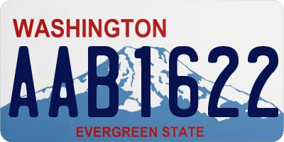 WA license plate AAB1622