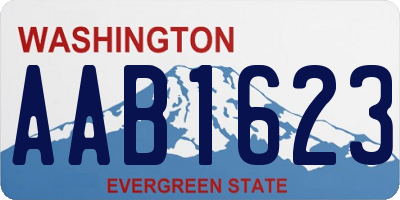 WA license plate AAB1623