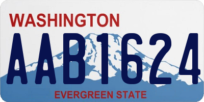 WA license plate AAB1624