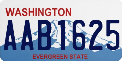 WA license plate AAB1625