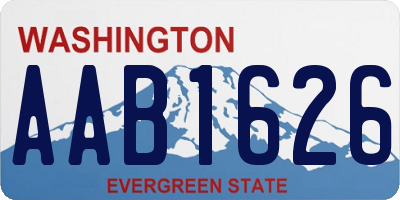 WA license plate AAB1626