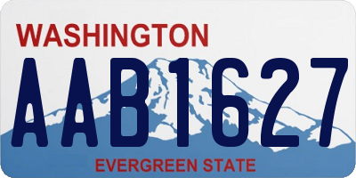 WA license plate AAB1627