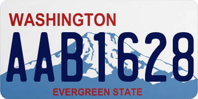 WA license plate AAB1628