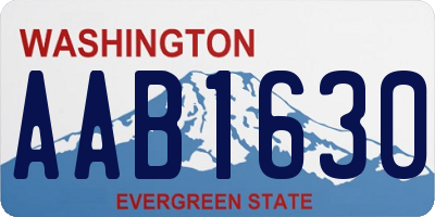 WA license plate AAB1630