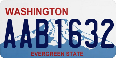 WA license plate AAB1632