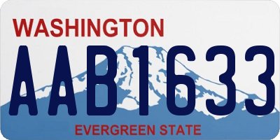 WA license plate AAB1633