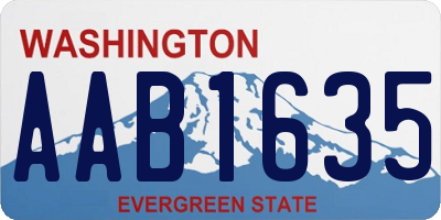 WA license plate AAB1635