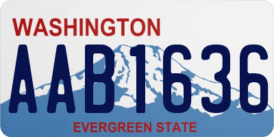 WA license plate AAB1636