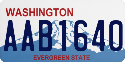 WA license plate AAB1640