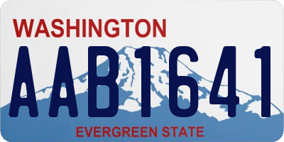 WA license plate AAB1641