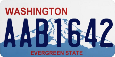 WA license plate AAB1642