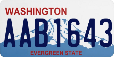 WA license plate AAB1643