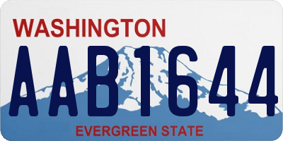 WA license plate AAB1644