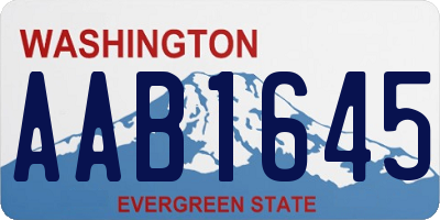 WA license plate AAB1645