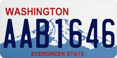 WA license plate AAB1646