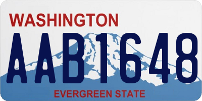 WA license plate AAB1648