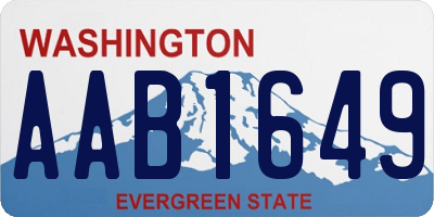 WA license plate AAB1649