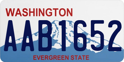 WA license plate AAB1652