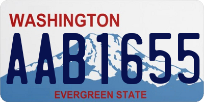 WA license plate AAB1655