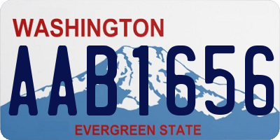 WA license plate AAB1656