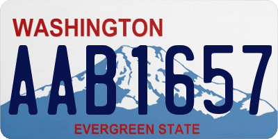 WA license plate AAB1657