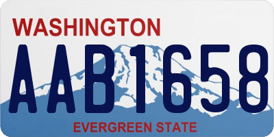 WA license plate AAB1658