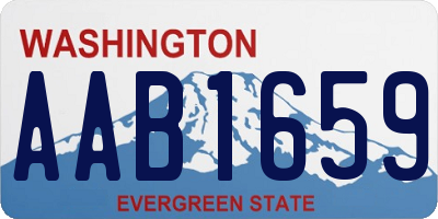 WA license plate AAB1659