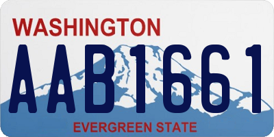 WA license plate AAB1661