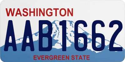 WA license plate AAB1662