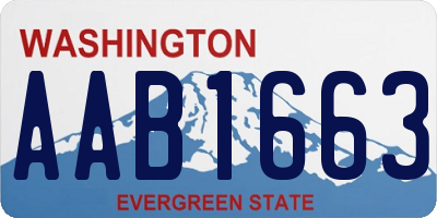 WA license plate AAB1663