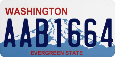 WA license plate AAB1664