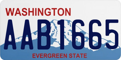 WA license plate AAB1665