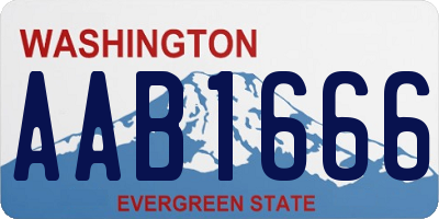 WA license plate AAB1666